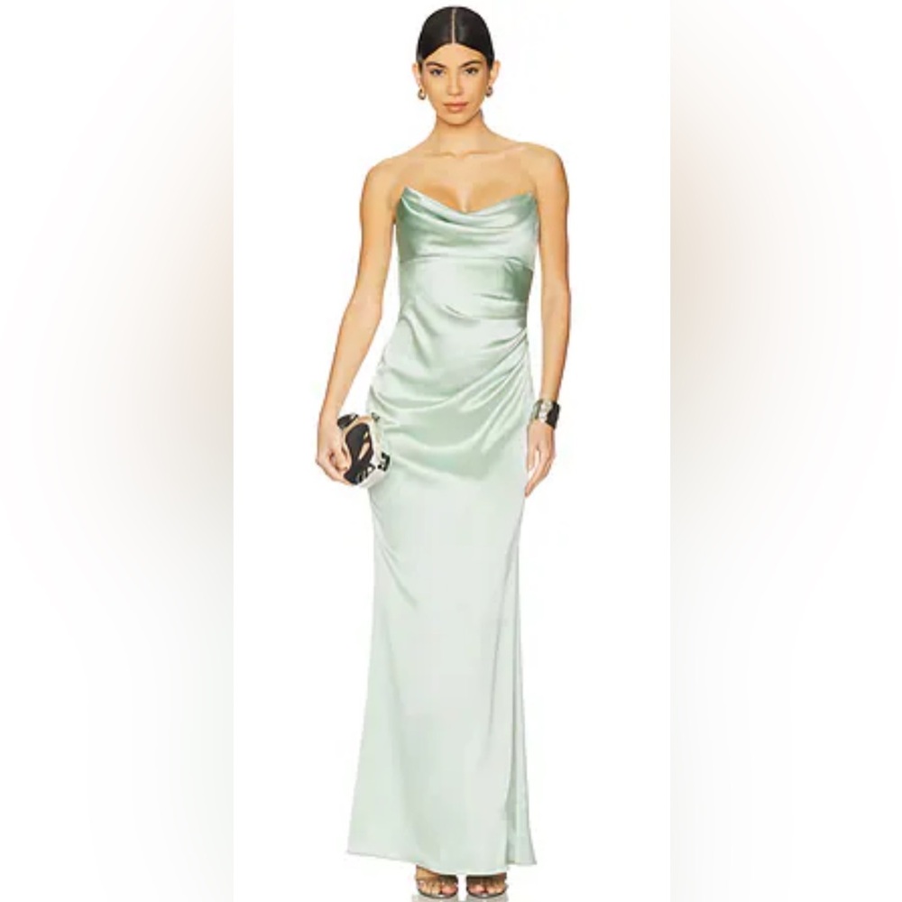 NWT KATIE‎ MAY Seafoam Green Taylor Strapless Dress